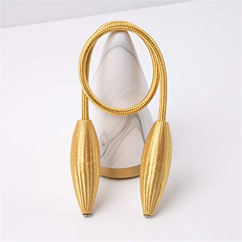 Gold Decorative Curtain Tiebacks, Malleable Twist Holdbacks - Set of 2