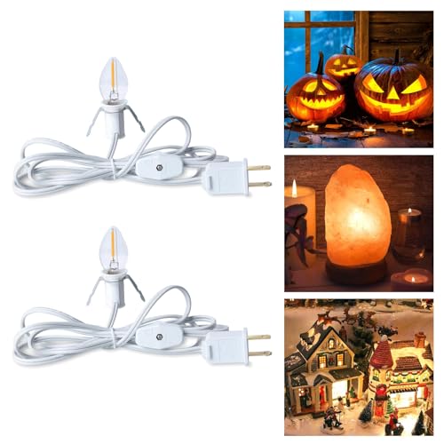 6ft LED Accessory Cord with On/Off Switch for Holiday Crafts & Decor, 2 Pack