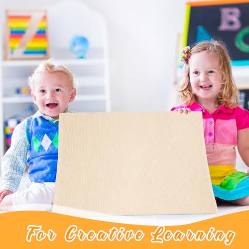 6-Piece Montessori Cotton Working Mats for Classroom and Playroom - Beige