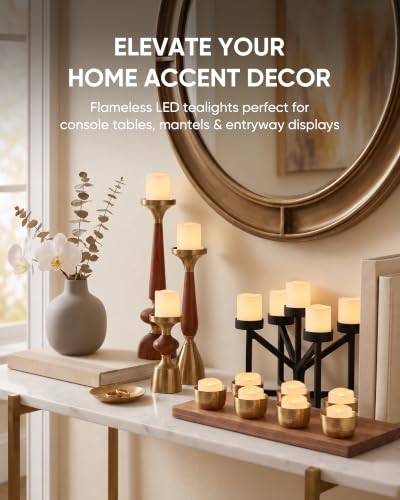 Homemory 100-Pack White Flameless Votive Tealights with Warm White Flicker