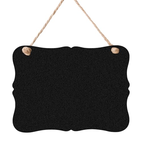Wooden Double-Sided Chalkboard Sign, 9x6.7 Inch Erasable Message Board