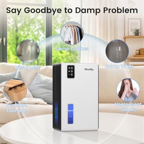 Home Dehumidifier 95oz Water Tank Quiet Small Moisture Absorber