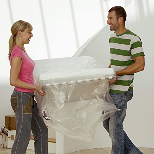 Heavy Duty Polyethylene Chair Covers - Clear, 2 Pack, 76x46"