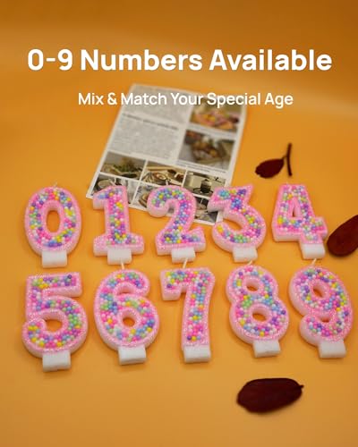 Colorful Number 2 Birthday Candle - Sweet Macaron Design