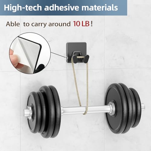 4-Pack Adhesive Shower Hooks, Stainless Steel Double Wall Hooks for Bathroom