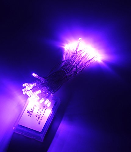 Karlling Purple Battery Operated 40 LED Fairy Light String 10 Pack for Weddings & Christmas