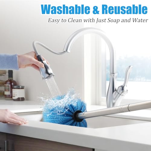 Cobweb Duster with 6 FT Extension Pole - Spider Web Cleaning Brush