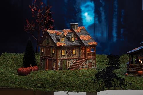 Sleepy Hollow Stables Halloween Lit Village Building - Ceramic Decor (8.58")