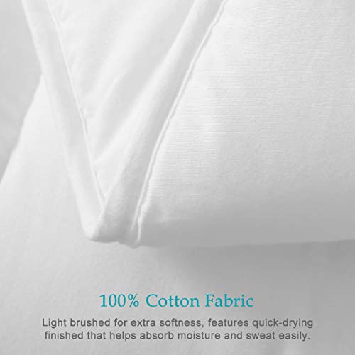 Oaken-Cat Queen Down Alternative Comforter - All Season White Duvet Insert