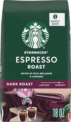 Dark Roast Espresso Whole Bean Coffee, 100% Arabica Beans - 18 oz