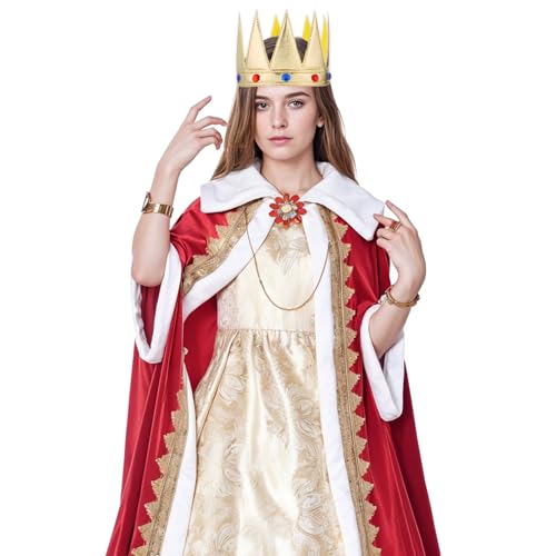 Regal Gold King Crown for Birthday Parties and Costume Dress-Up
