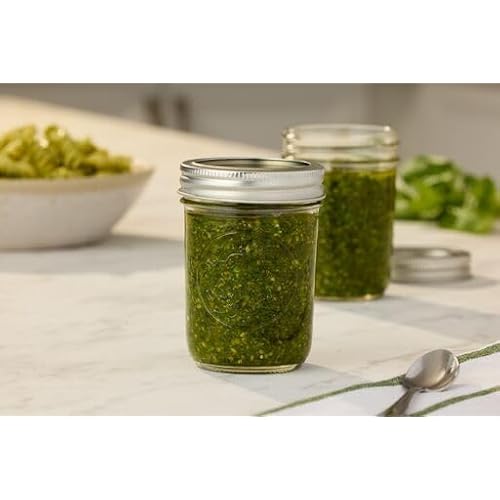 Ball Regular Mouth Mason Jars 8 oz. (12 Pack) - Half Pint Size Jars with Airtight Lids and Bands for Canning, Fermenting, Pickling, Meal Prep or DIY Decors