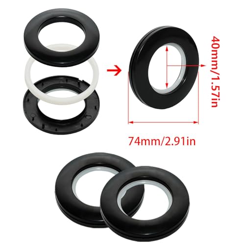 20-Pack Black Curtain Grommets, 40mm Inner Diameter Silencing Eyelet Rings