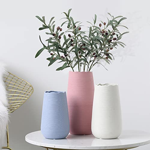 28" Artificial Olive Branches (4 Pack) - Faux Greenery Stems for Vases & Decor