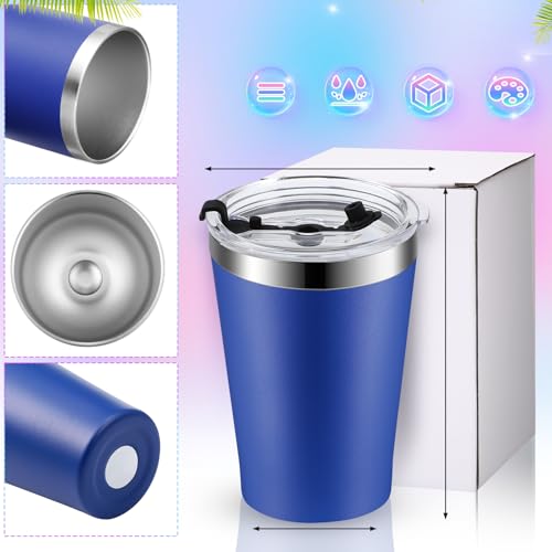 Potchen 12 oz Stainless Steel Insulated Travel Mug with Leak-Proof Lid - Bulk Pack of 16, Cold & Hot Drinks
