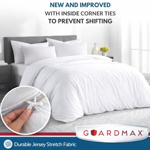 Waterproof Jersey Duvet Cover with Zipper Closure - King Size