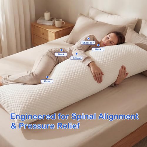 Dakimakura Body Pillow Insert - 150x50cm Memory Foam with Cooling Cover