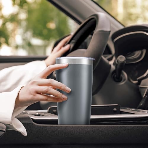 Orebigo 20 oz Tumbler with Lid, Gray - Stainless Steel Vacuum Insulated Cup