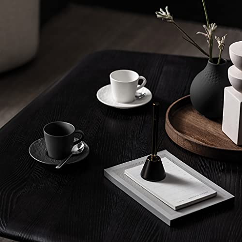 Villeroy & Boch Manufacture Rock Espresso Cup & Saucer, 4.75 in, Black