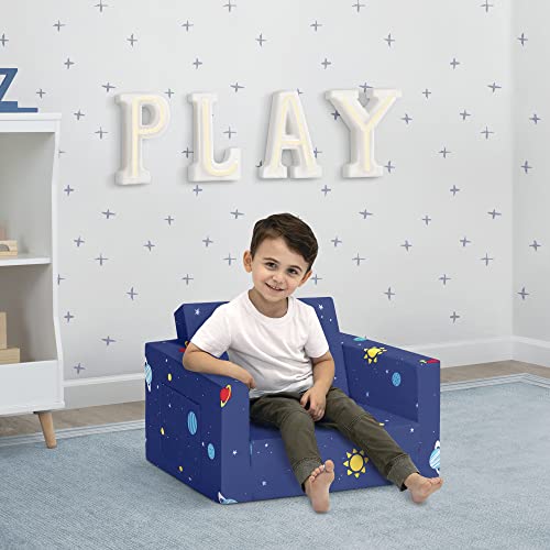 Convertible 2-in-1 Kids Foam Flip-Open Sofa and Lounger Bed