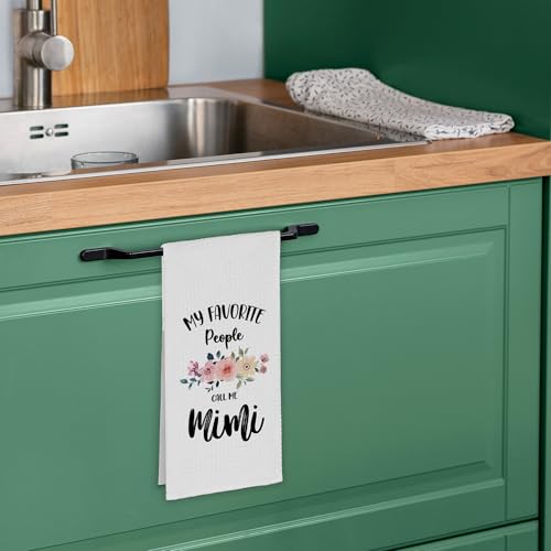 Mimi (Variation: Mimi) Grandma Kitchen Towels 16x24in Floral Hand Towel Gift for Grandma