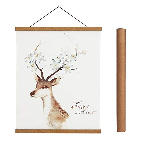 20-Inch Magnetic Wooden Poster Hanger Frame for Canvas Art Prints