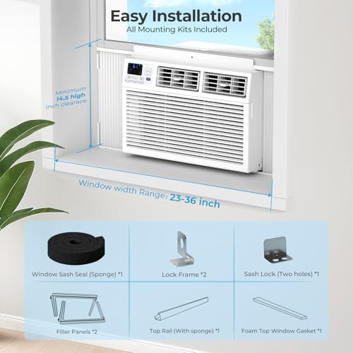 10,000 BTU Window Air Conditioner for Rooms up to 450 Sq Ft