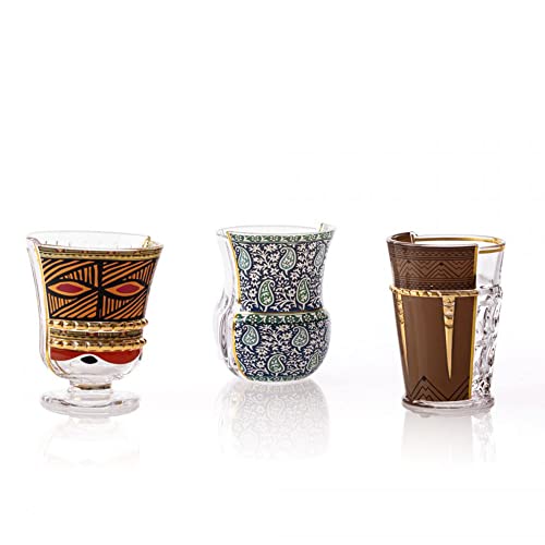 Seletti Hybrid Rodinia Glass Set of 3 - Contemporary Eastern Western Design