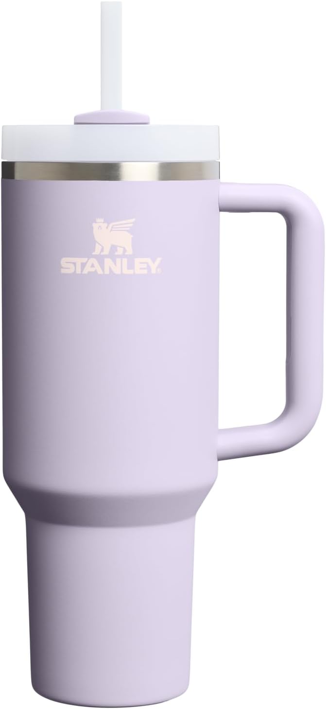 STANLEY Quencher H2.0 Tumbler - 40 oz Insulated Stainless Steel Cup with Handle & Straw | Purple Dust