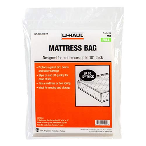 U-Haul Standard Full Mattress Bag - Protective Moving & Storage Cover