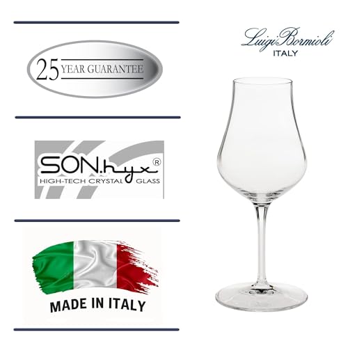 Luigi Bormioli Vinoteque Snifter Glasses Set of 6, 5.75 Oz Clear Wine Glasses for Spirits