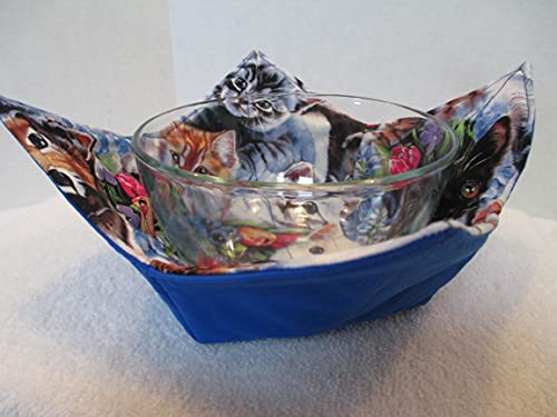 Reversible Quilted Cotton Microwave Bowl Cozy for Hot and Cold Food