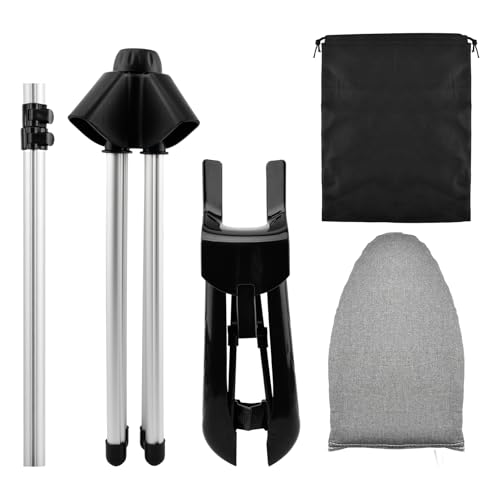 Foldable Garment Steamer Stand with 360° Rotating Hanger & Adjustable Height