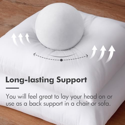 MIULEE 12x20 Rectangle Throw Pillow Insert - Soft Lumbar Support for Couch