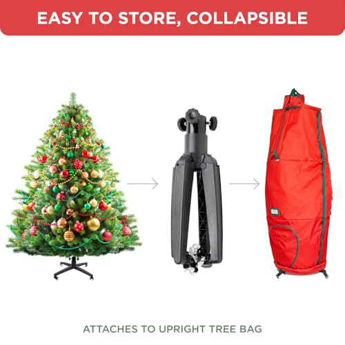 Rolling Heavy-Duty Christmas Tree Stand with Lockable Wheels for 9ft Trees