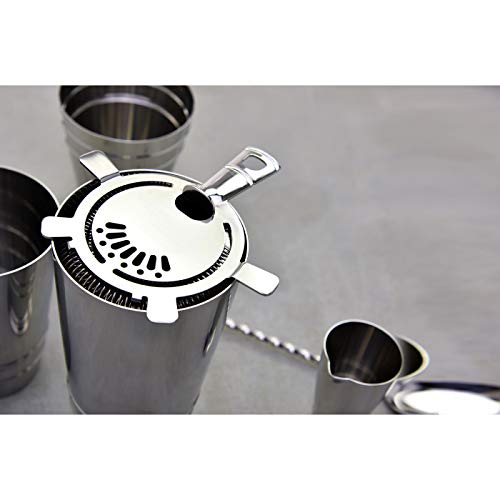 Stainless Steel Cocktail Strainer 5-inch Hawthorne Bar Tool for Home & Professional Use