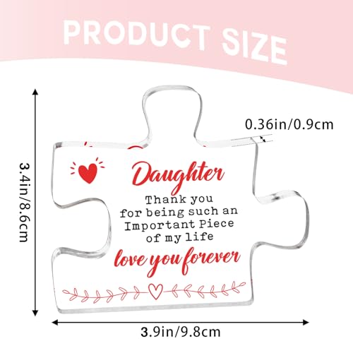 Daughter Gifts from Mom Engraved Acrylic Desk Decor Sign - Perfect for Birthday, Christmas, Graduation - Variation: Daughter