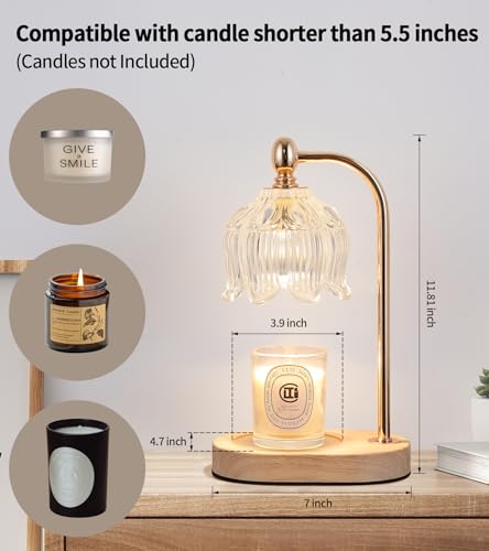 Candle Warmer Lamp with Timer & Dimmer - Electric Wax Melter