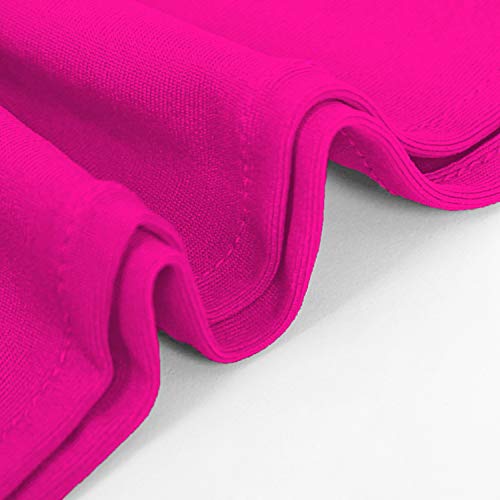 50pcs Fuchsia Spandex Chair Sashes with Buckle Slider for Parties