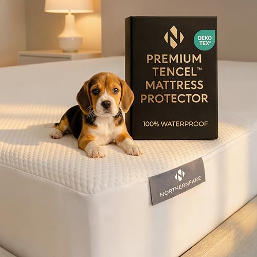 King Size Waterproof Mattress Protector - Cooling Tencel Deep Pocket Cover