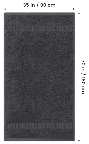 Utopia Towels Jumbo Bath Sheets 2-Pack, 35x70 Extra Large Cotton Grey