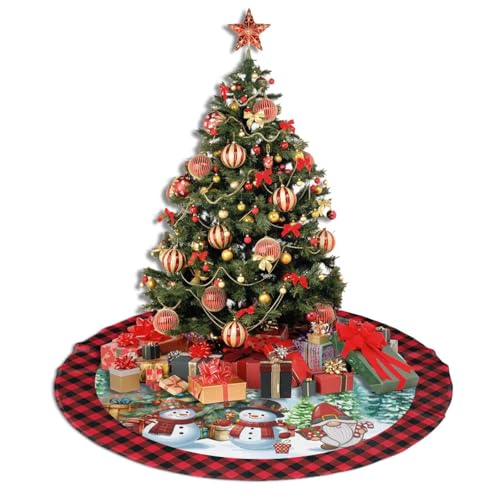 Juniissl Snowman Gnomes Christmas Tree Skirt Medium 36 Inch Holiday Decor