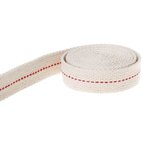 2-Pack Flat Cotton Oil Lamp Wicks - 3/4 Inch x 6.5 Ft Replacement Rolls