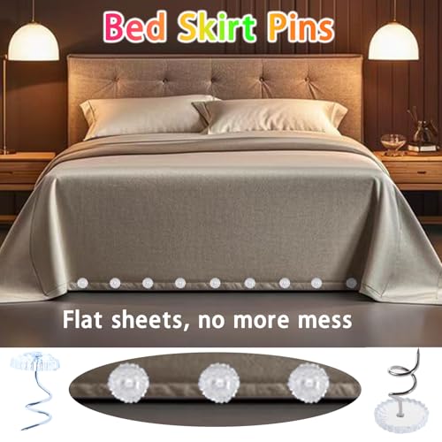 100-Pack Bed Skirt Pins - Secure Upholstery Fasteners for Slipcovers