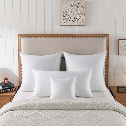 Basic Home 26x26 Euro Pillow Insert - Goose Feather Down Cushion Filler