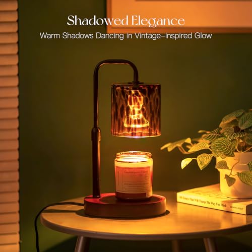 Height Adjustable Candle Warmer Lamp with Timer & Dimmable Light