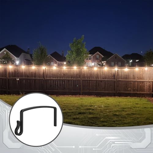 30 Pcs No-Drill Outdoor String Light Hooks for 6-Inch Concrete Walls & Fences