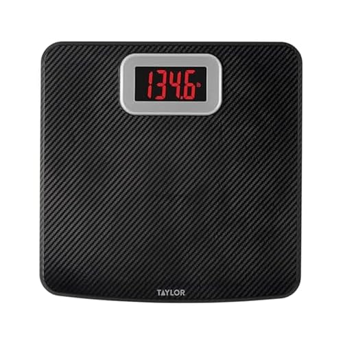 Digital Bathroom Scale, 440 lb Capacity, Carbon Fiber Anti-Slip Platform