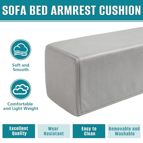2 Pack Faux Leather Arm Rest Pillows - Waterproof & Washable