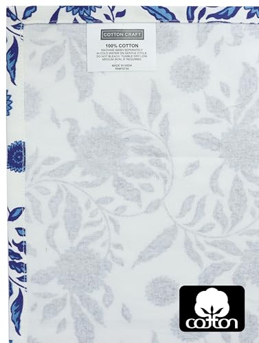 12-Piece Cotton Cloth Napkin Set, 17x17 Inch Reusable Printed Table Linens